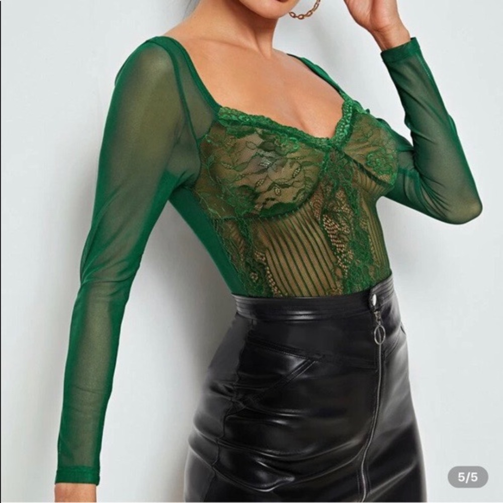 Green lace shirt